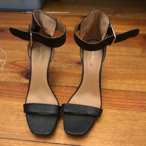 Calvin Klein strappy black heels
